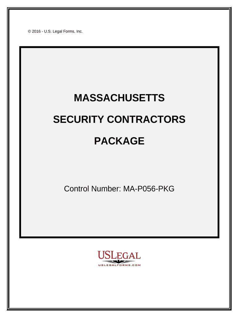 Security Contractor Package - Massachusetts Preview on Page 1.