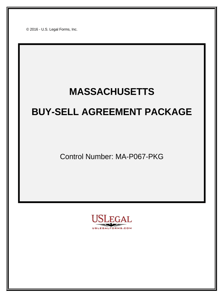 Buy Sell Agreement Package - Massachusetts Preview on Page 1