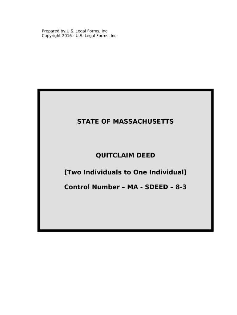 massachusetts quitclaim deed Preview on Page 1.