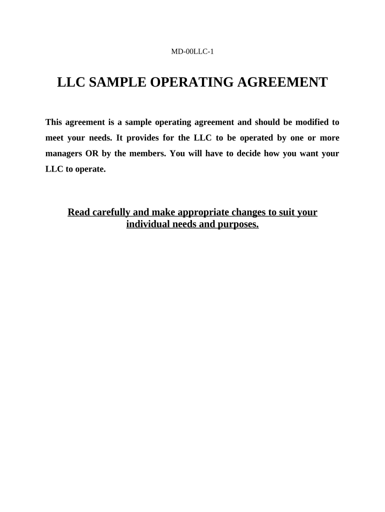 Maryland llc Fill out & sign online DocHub