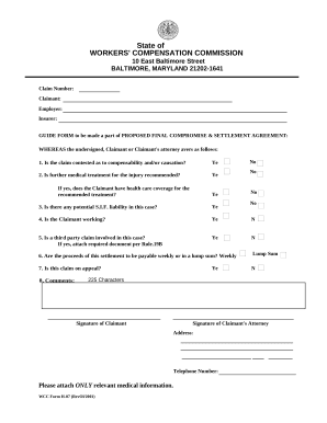 Final settlement agreement