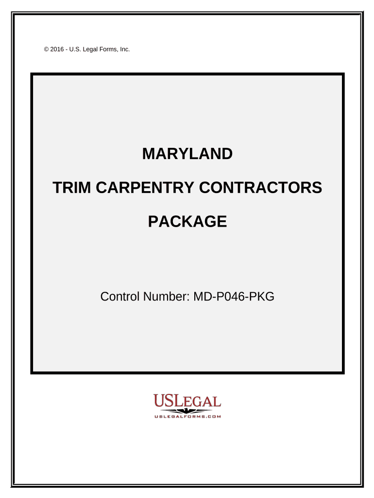 Trim Carpentry Contractor Package - Maryland Preview on Page 1