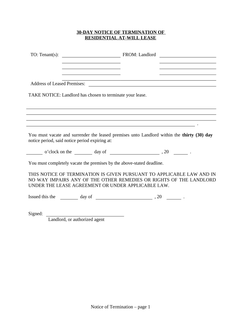 maine 30 day notice to quit form Preview on Page 1