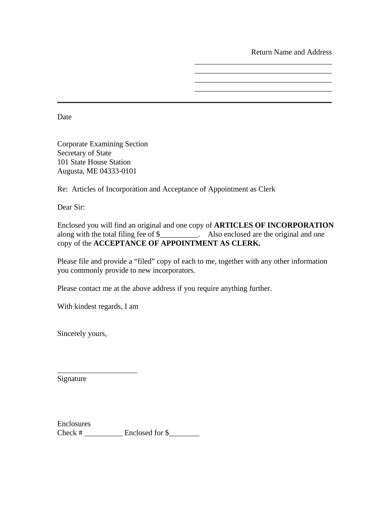 sample letter to secretary of state Preview on Page 1