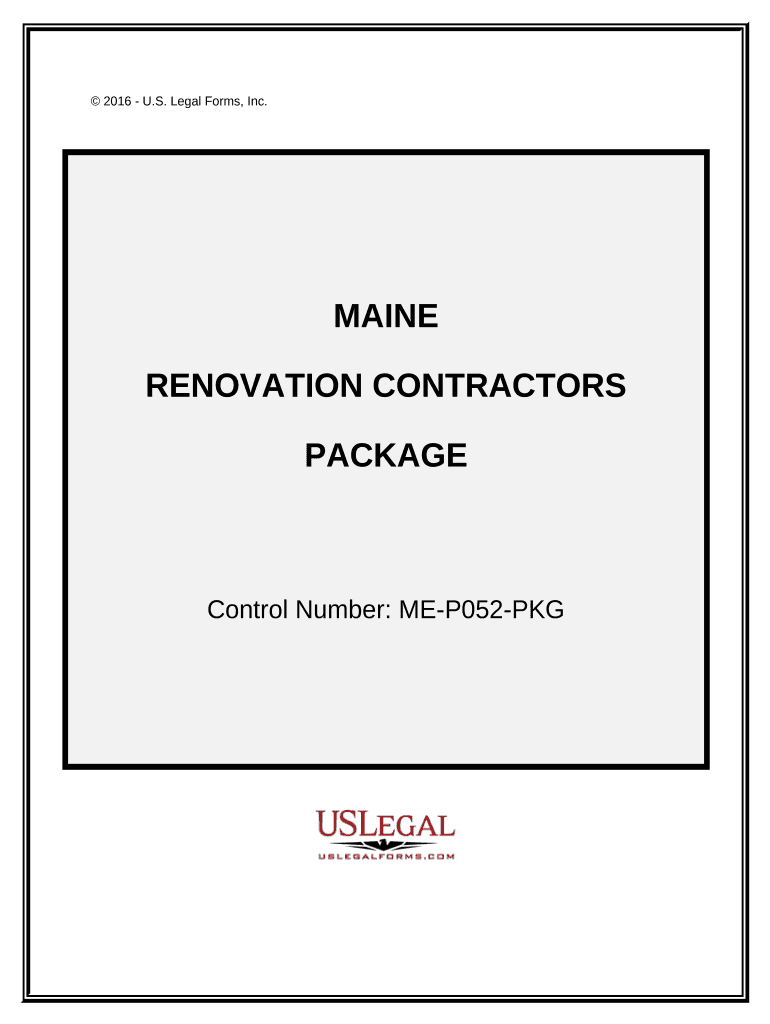 Renovation Contractor Package - Maine Preview on Page 1.