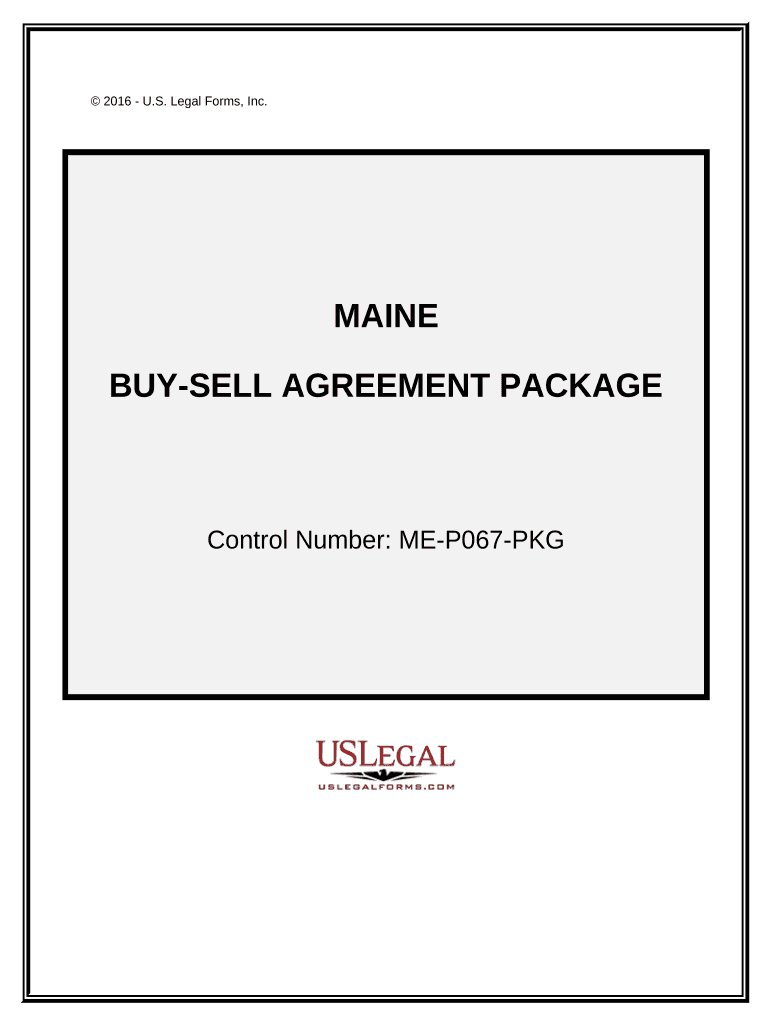 Buy Sell Agreement Package - Maine Preview on Page 1