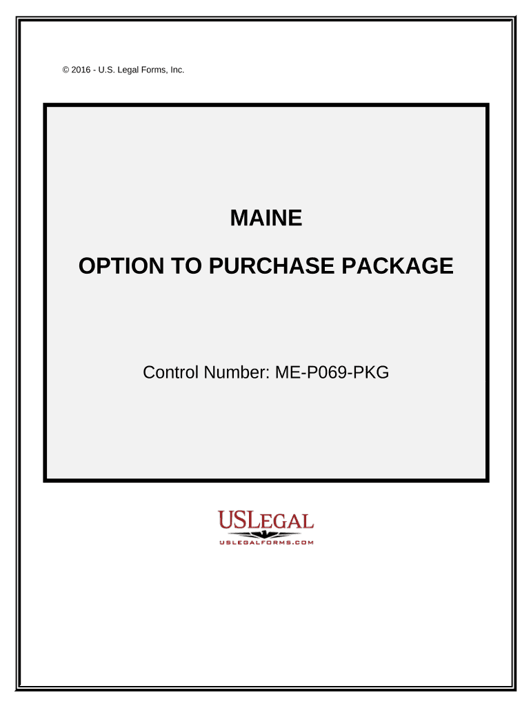 Option to Purchase Package - Maine Preview on Page 1