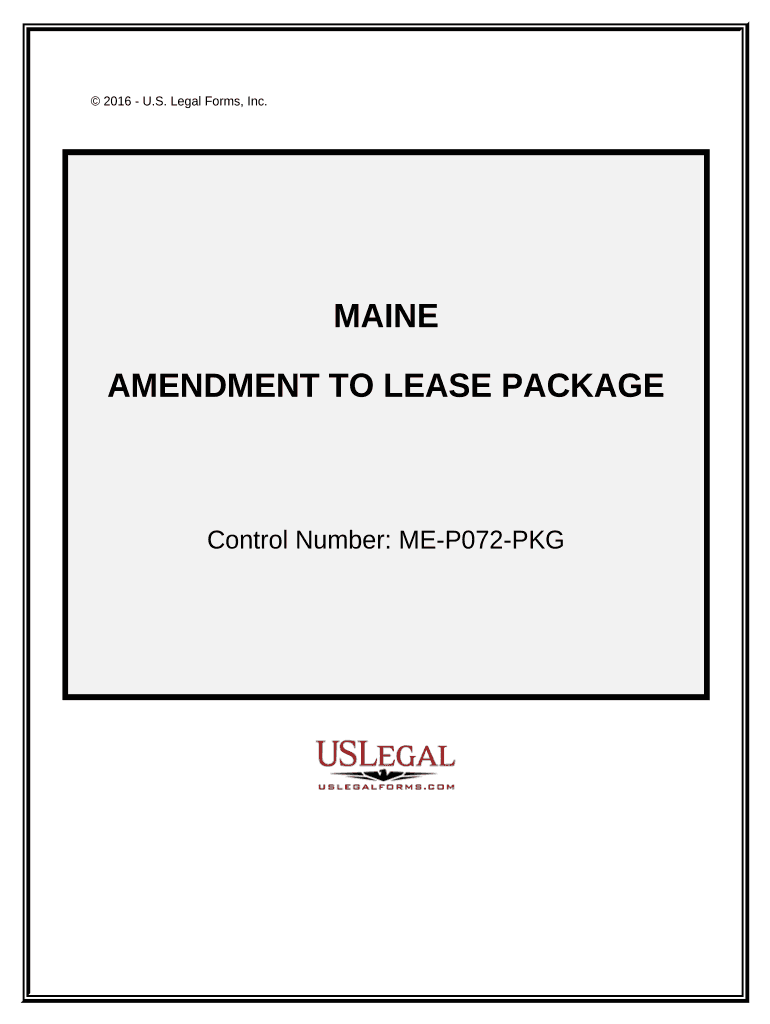 Amendment of Lease Package - Maine Preview on Page 1