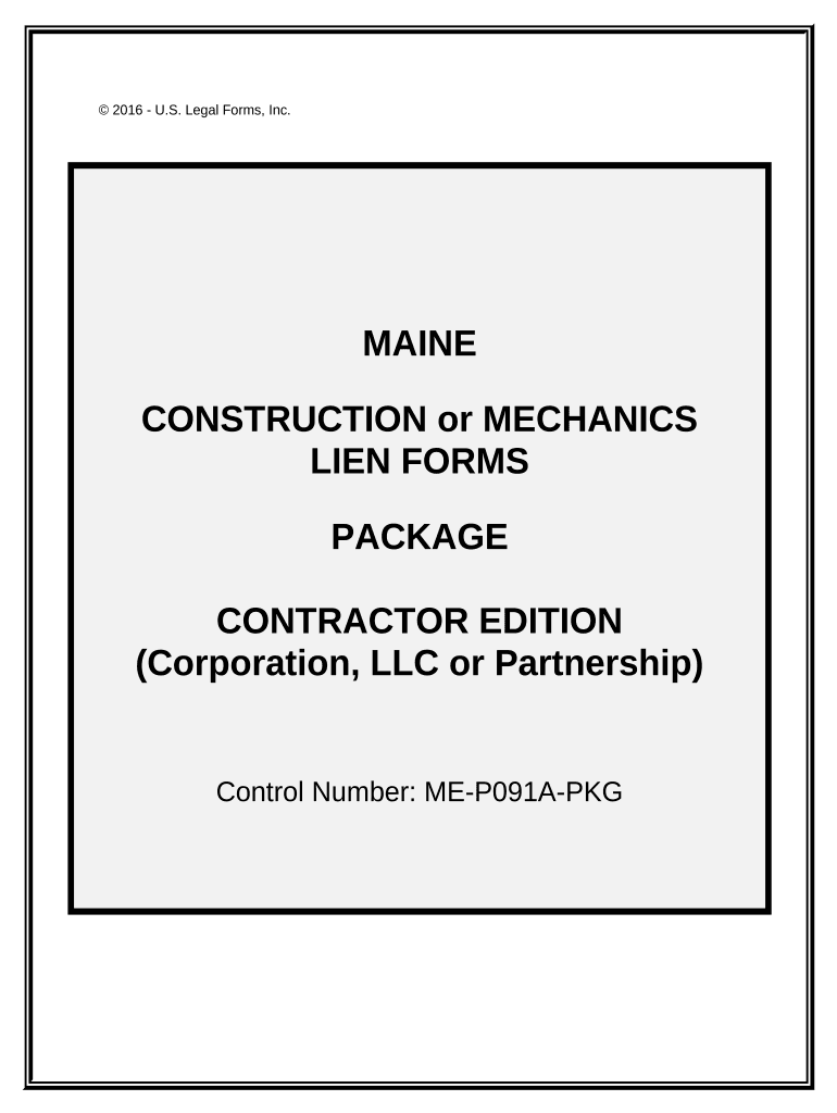 maine mechanics lien form Preview on Page 1.