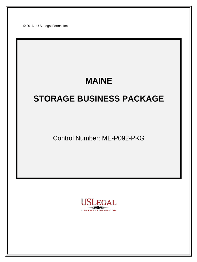Storage Business Package - Maine Preview on Page 1
