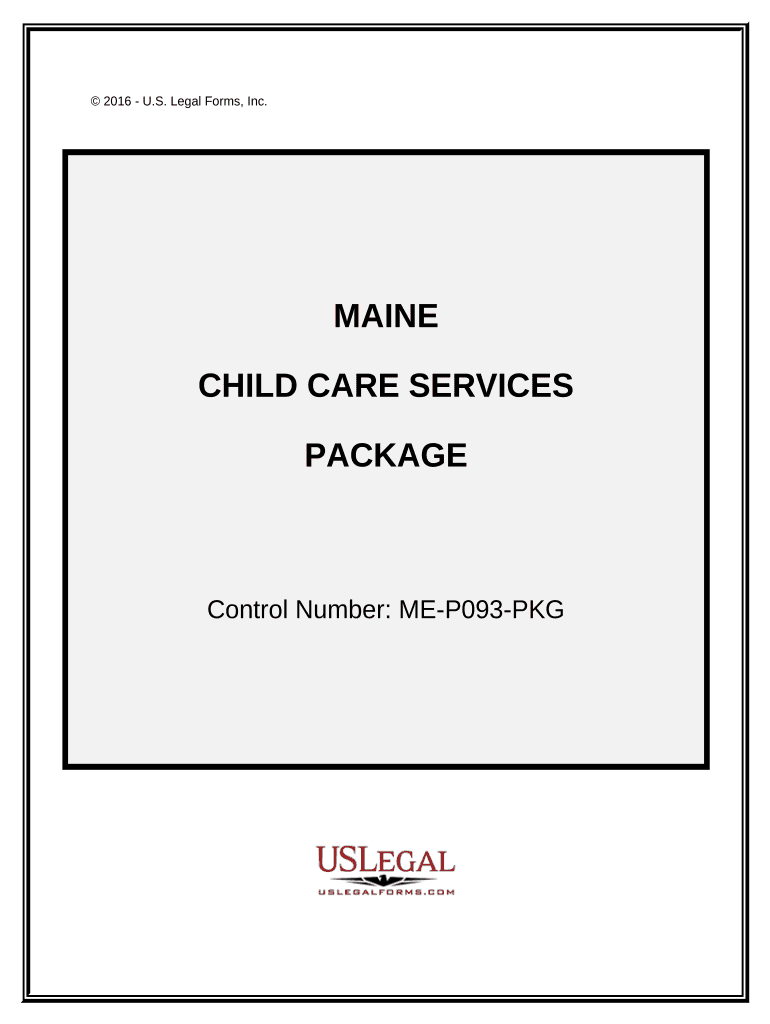 Child Care Services Package - Maine Preview on Page 1