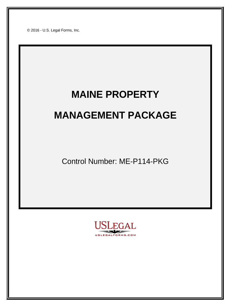 Maine Property Management Package - Maine Preview on Page 1