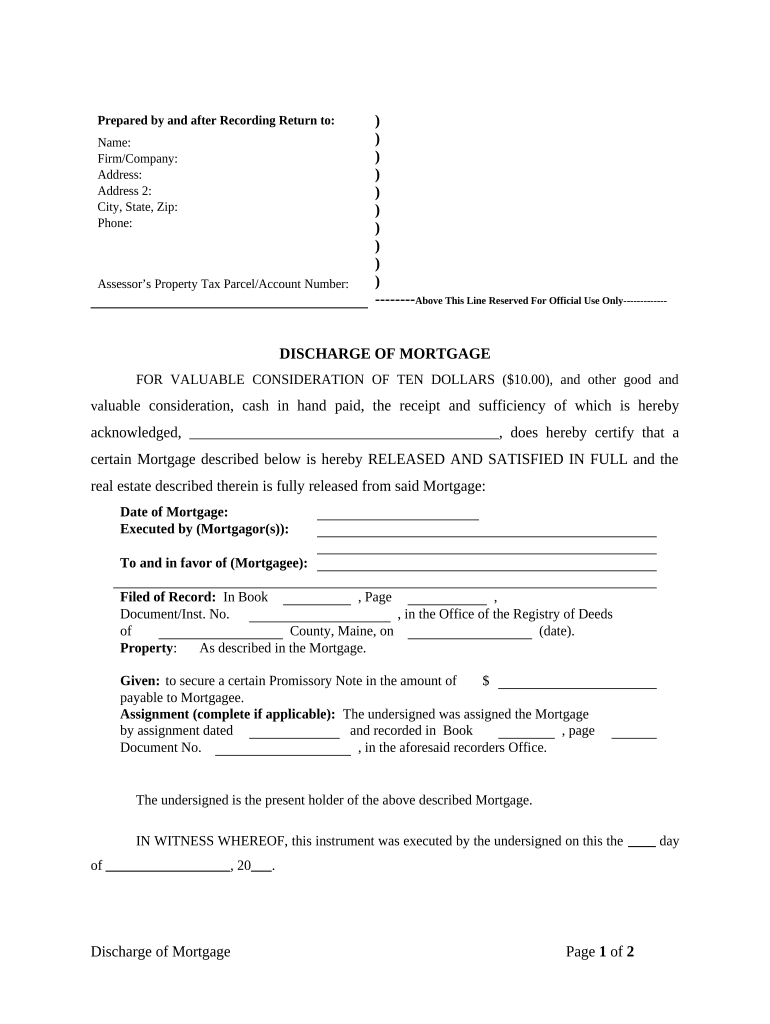 cancellation of mortgage Preview on Page 1