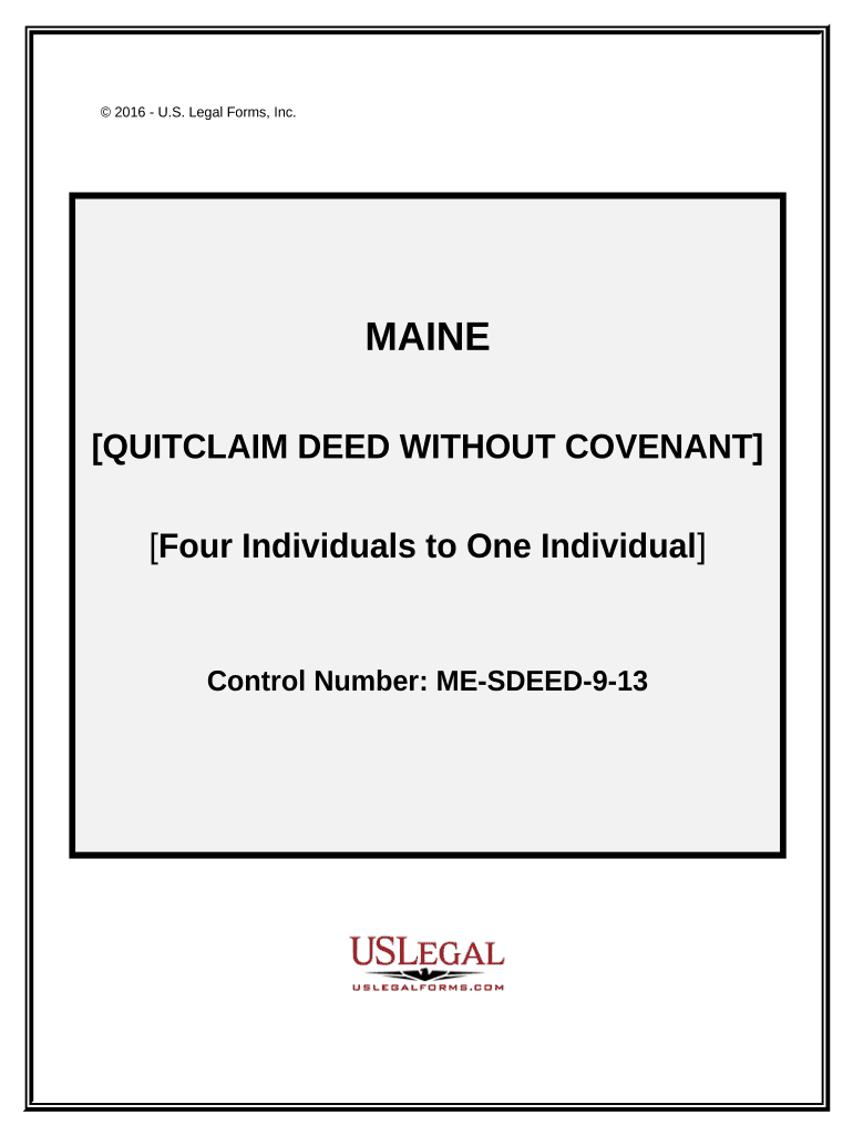 maine quitclaim deed with covenant Preview on Page 1