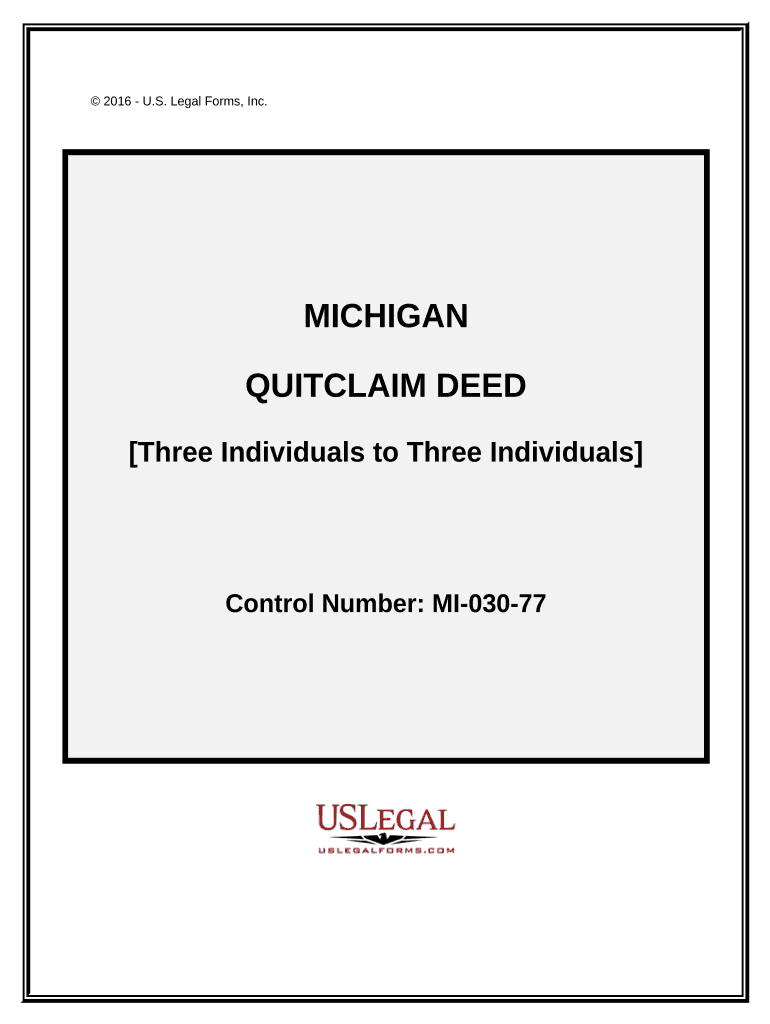 quitclaim deed michigan form Preview on Page 1