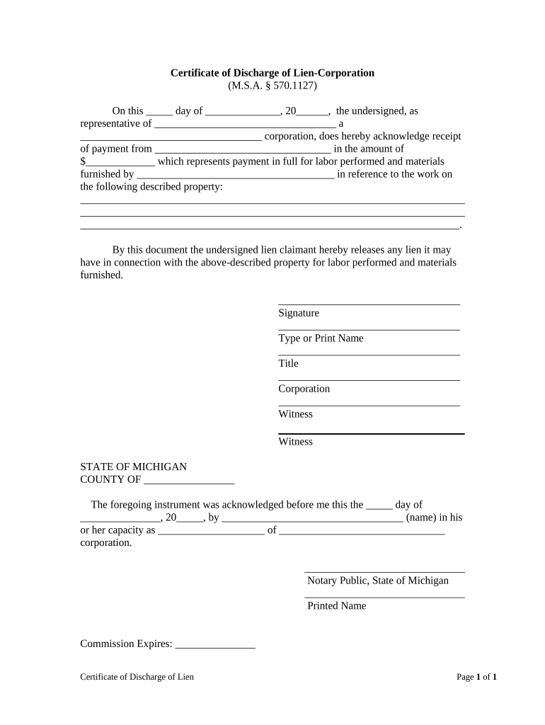michigan corporation company Preview on Page 1