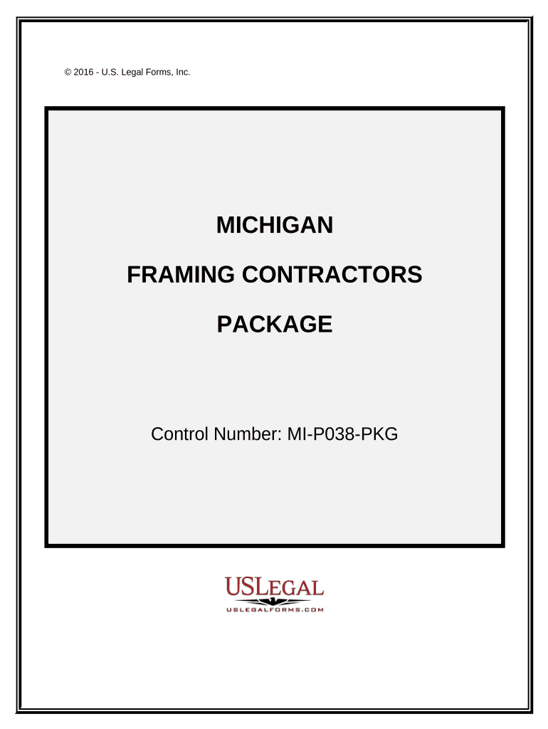 Framing Contractor Package - Michigan Preview on Page 1.