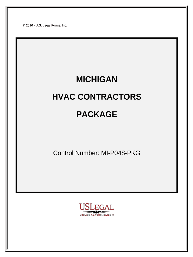 HVAC Contractor Package - Michigan Preview on Page 1