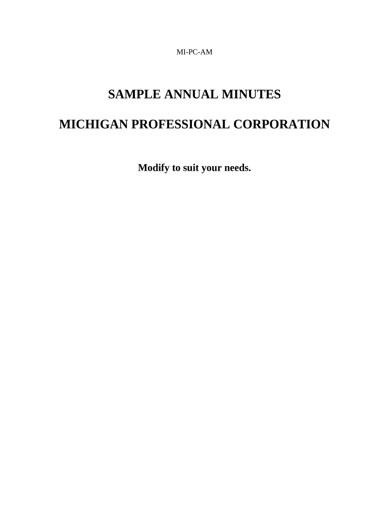 michigan corporation annual report form Preview on Page 1