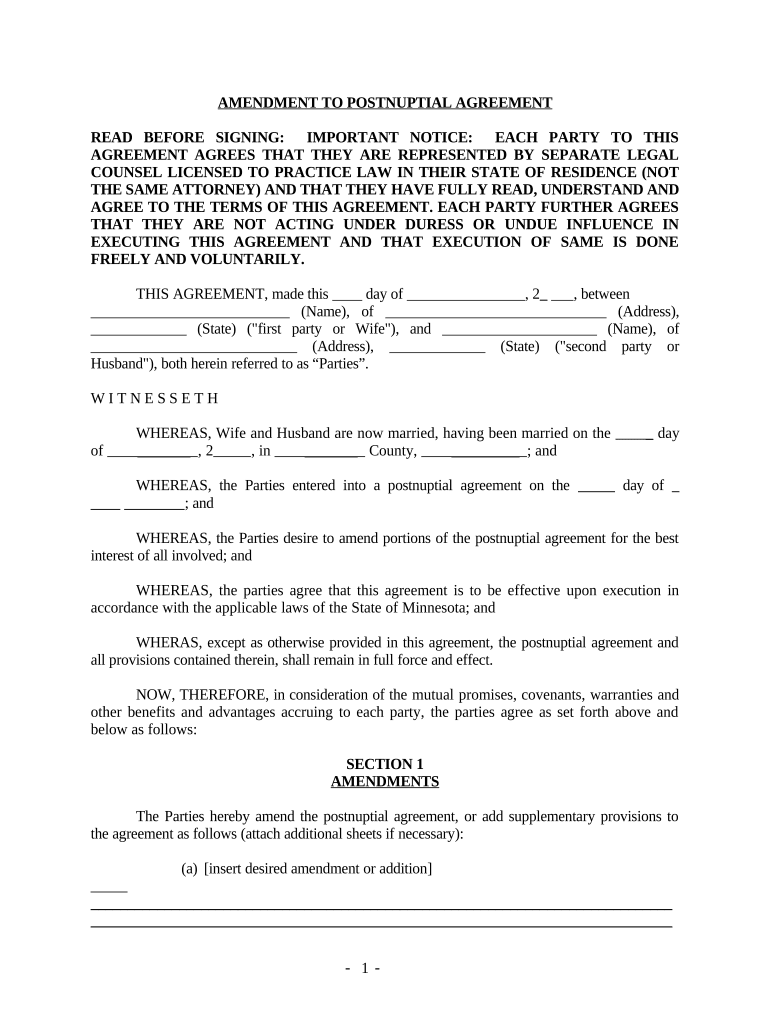 mn property agreement Preview on Page 1