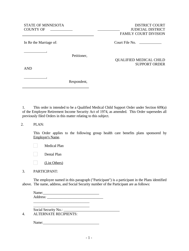Minnesota Child Support Doc Template PdfFiller Minnesota Child Support Doc Template PdfFiller