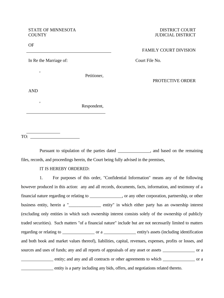 minnesota protective order Preview on Page 1