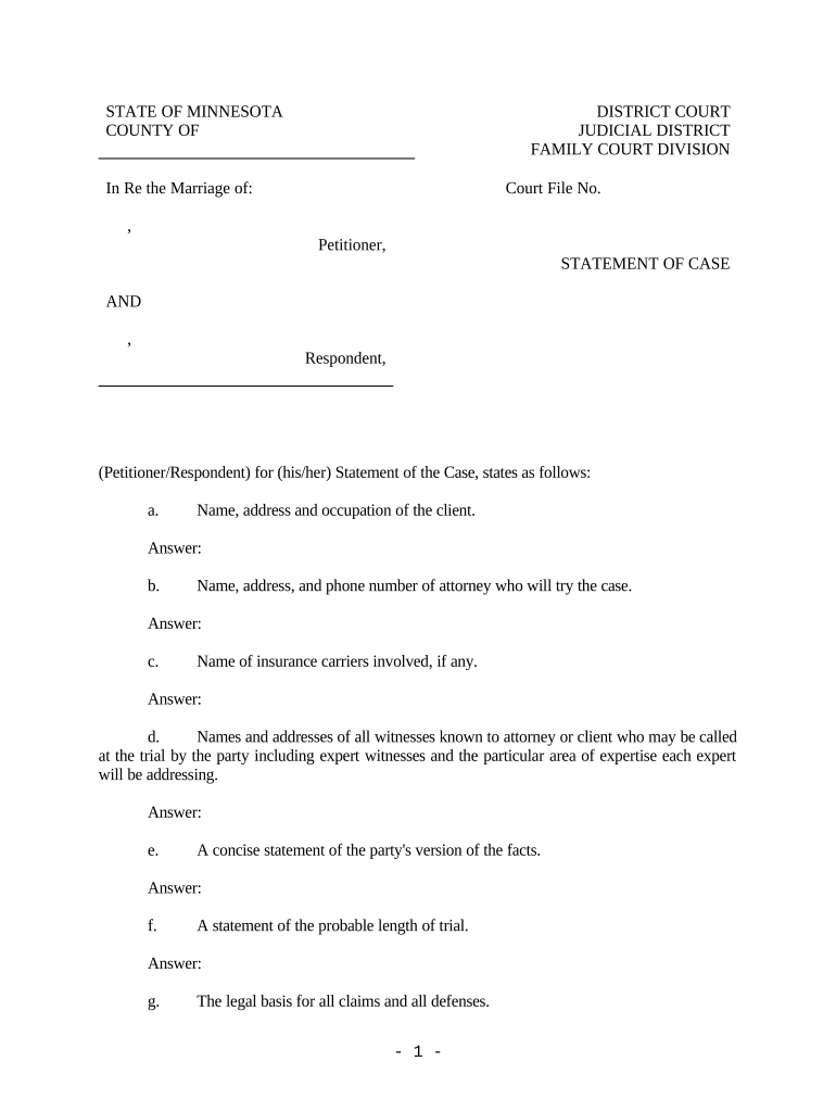 statement case template Preview on Page 1.