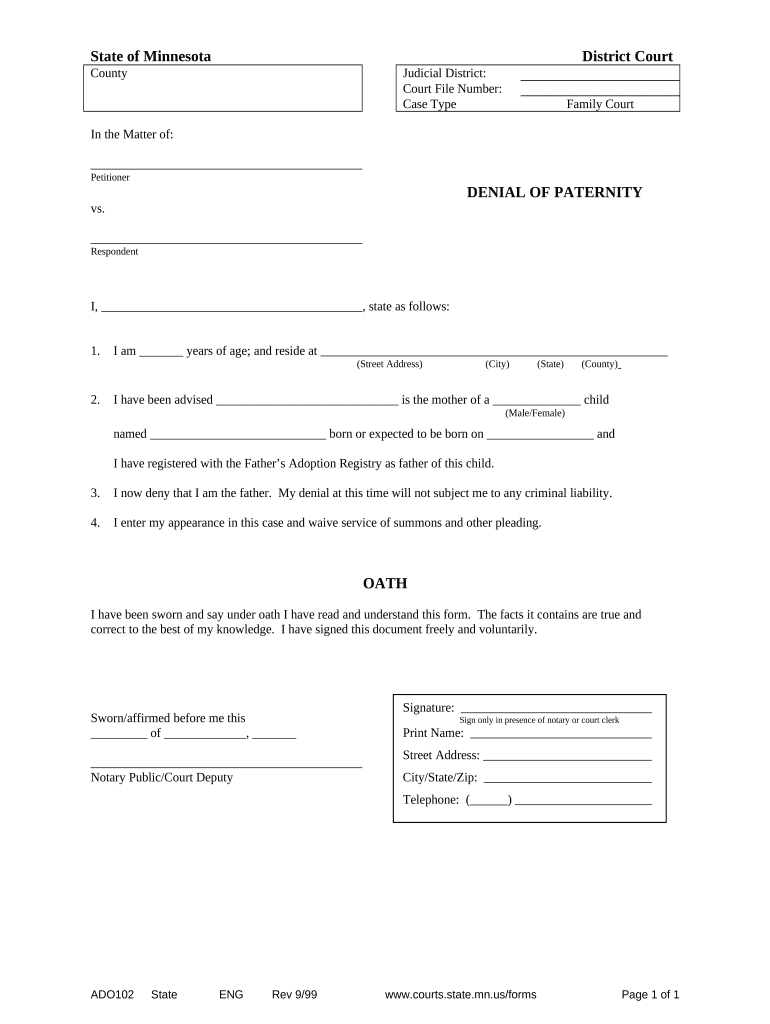 establishing paternity in minnesota Preview on Page 1
