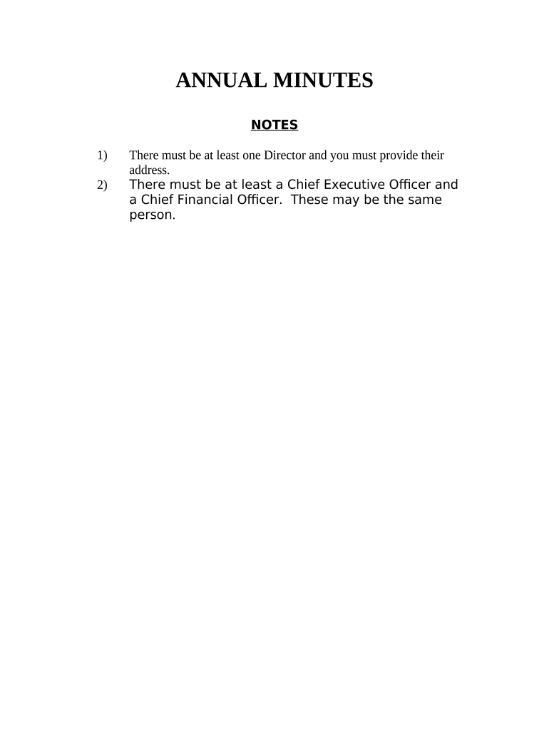 Annual Minutes - Minnesota - Minnesota Preview on Page 1