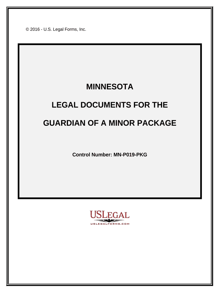 Legal Documents for the Guardian of a Minor Package - Minnesota Preview on Page 1