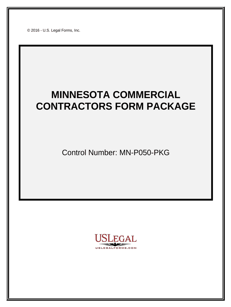 Commercial Contractor Package - Minnesota Preview on Page 1