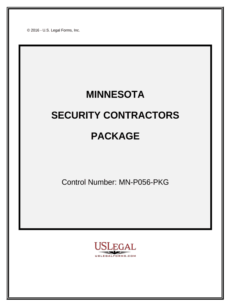 Security Contractor Package - Minnesota Preview on Page 1