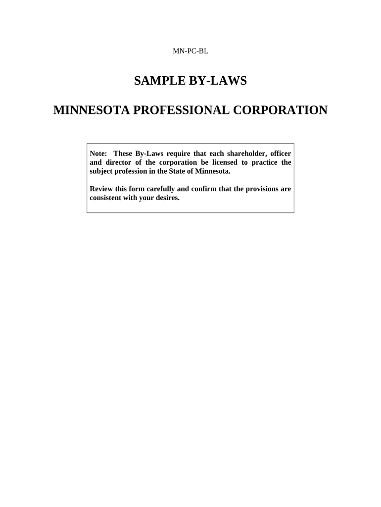 minnesota bylaws Preview on Page 1.