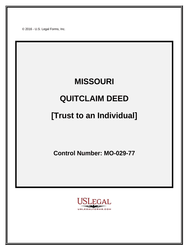 quitclaim deed from trust to individual Preview on Page 1.