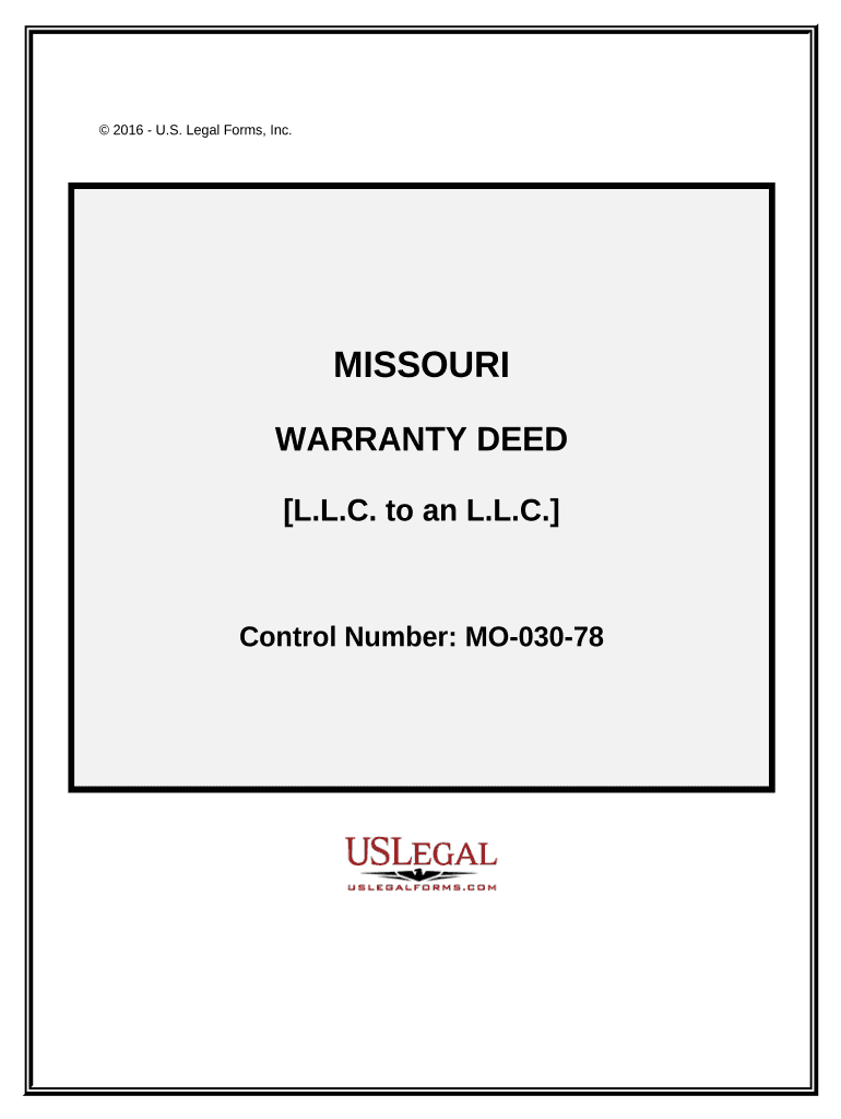 missouri warranty deed form Preview on Page 1