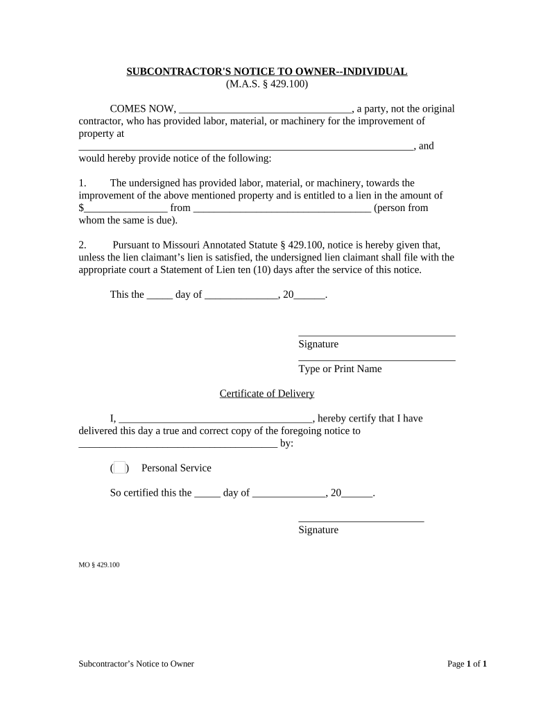 request for notice of sale Preview on Page 1