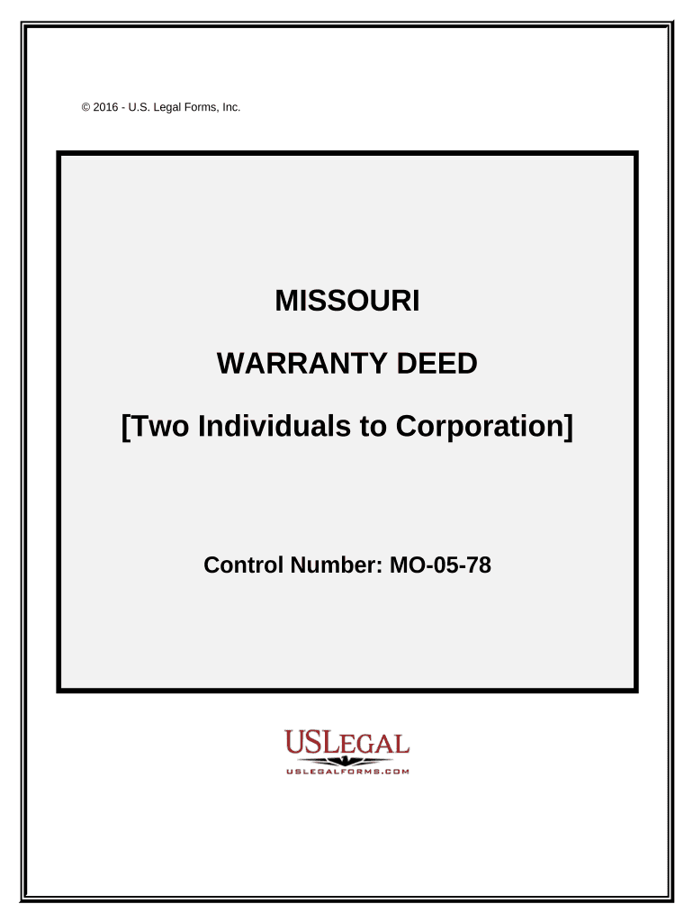 warranty deed missouri Preview on Page 1