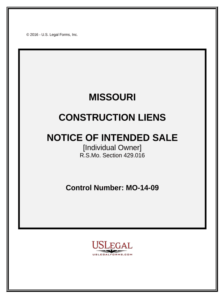 notice of intended sale missouri Preview on Page 1.