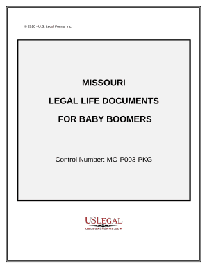 Missouri Essential Legal Life Documents for Baby Boomers