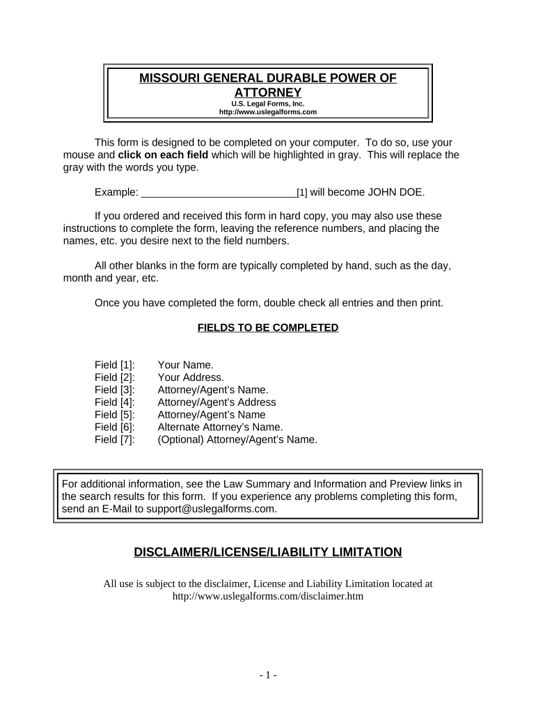 missouri general Preview on Page 1