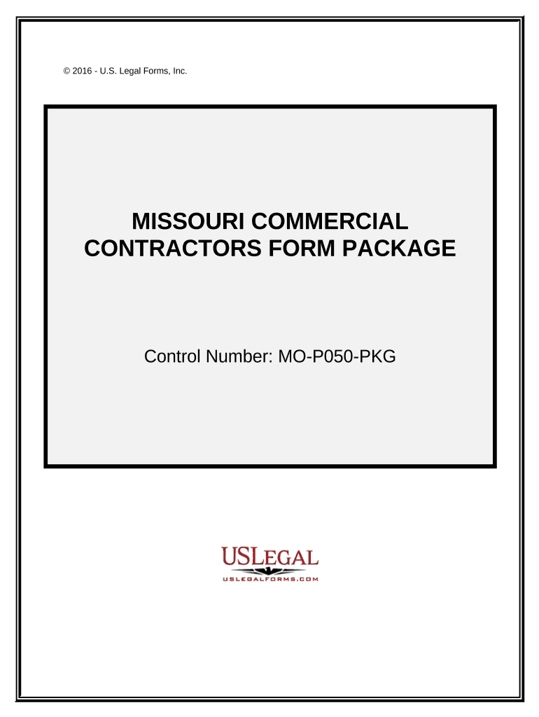 Commercial Contractor Package - Missouri Preview on Page 1