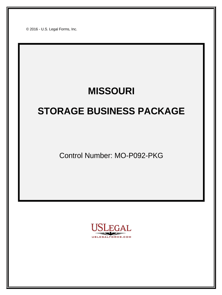 Storage Business Package - Missouri Preview on Page 1