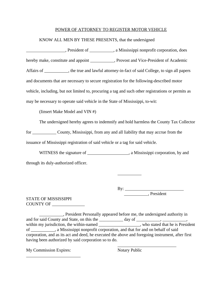 mississippi vehicle registration card Preview on Page 1