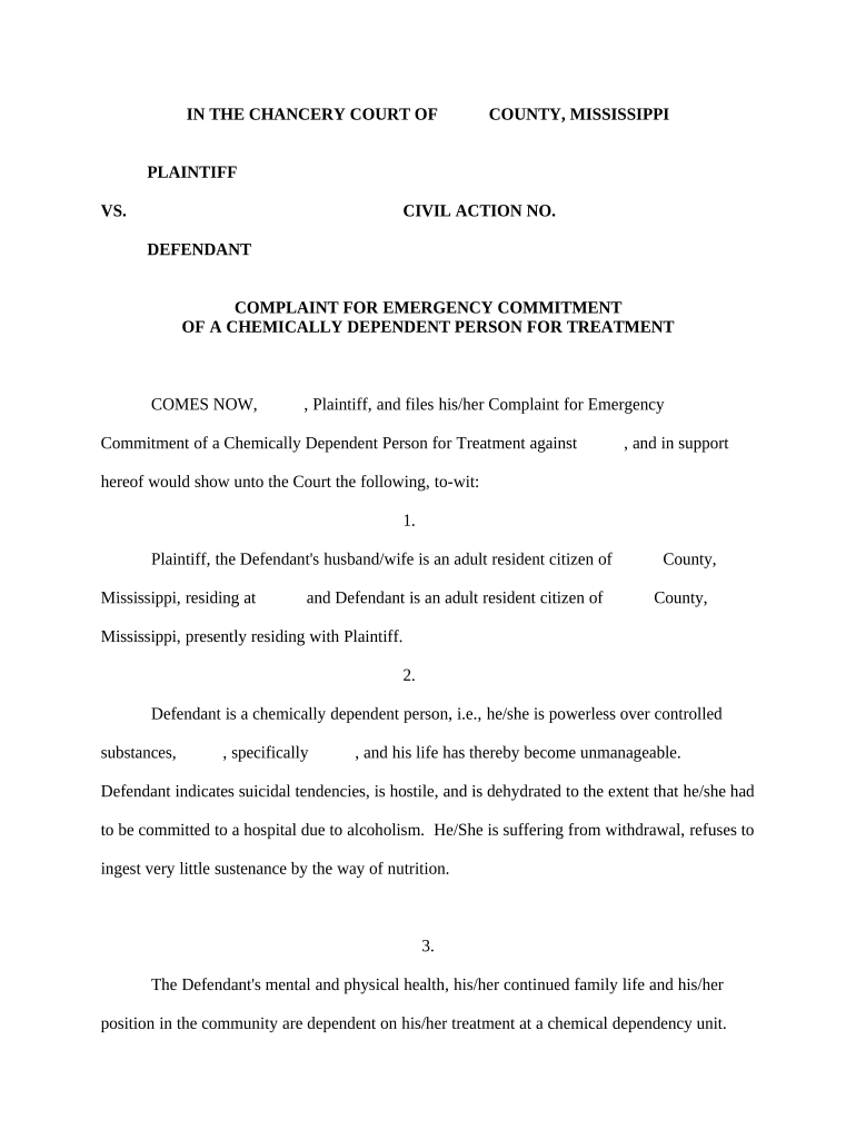 mississippi involuntary commitment law Preview on Page 1