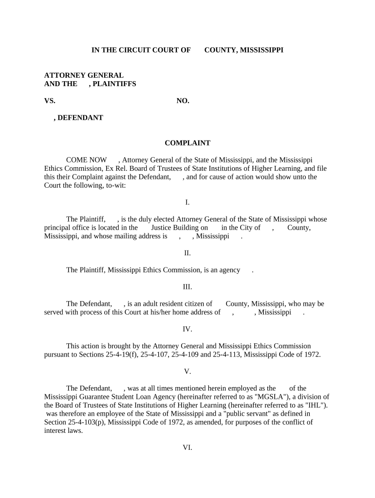 how to file a complaint against an attorney in mississippi Preview on Page 1.