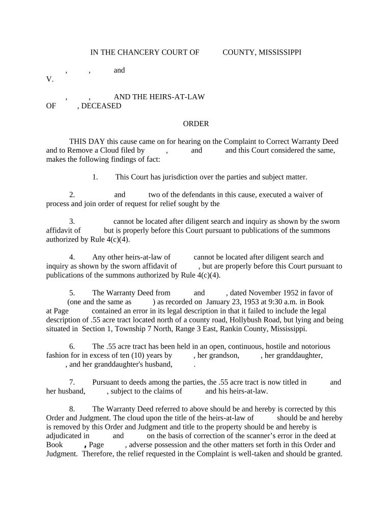 Order - Mississippi Preview on Page 1