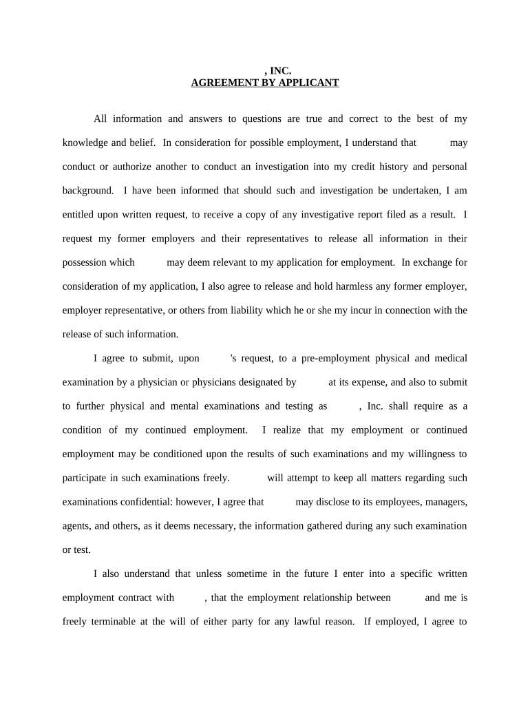 Release of Credit History and Personal Background to Prospective Employer - Mississippi Preview on Page 1