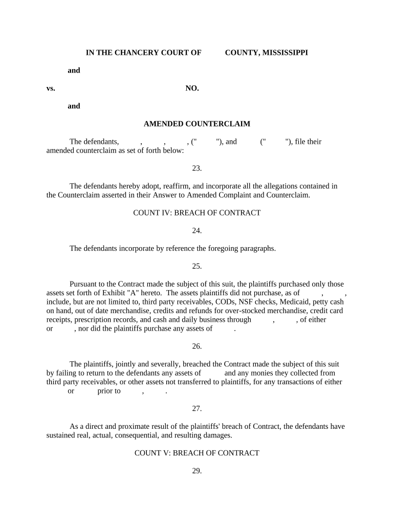 Amended Counterclaim - Mississippi Preview on Page 1