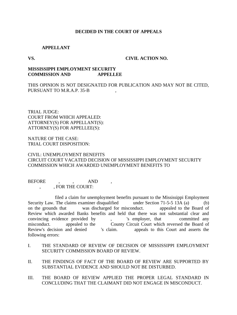 mississippi employment commission Preview on Page 1