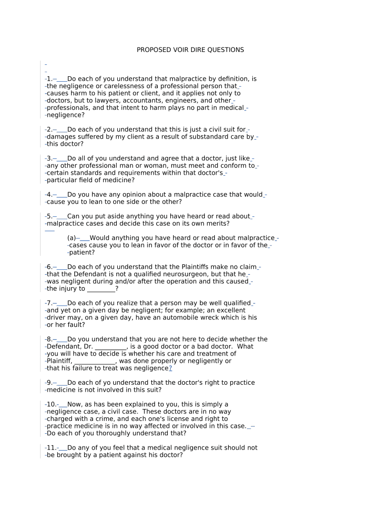 voir dire Preview on Page 1